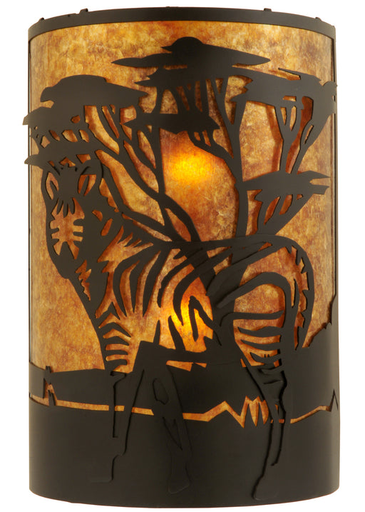 Meyda Tiffany - 130871 - Two Light Wall Sconce - Zebra - Mahogany Bronze