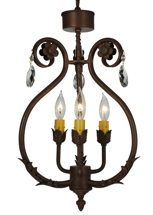 Meyda Tiffany - 132457 - Three Light Chandelier - Antonia - Red Rust,Custom