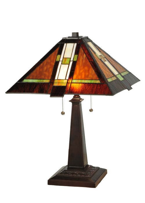 Meyda Tiffany - 132673 - Two Light Table Lamp - Montana Mission - Custom