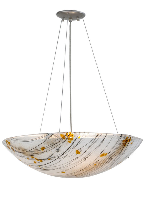 Meyda Tiffany - 133208 - Three Light Inverted Pendant - Metro Fusion - Nickel