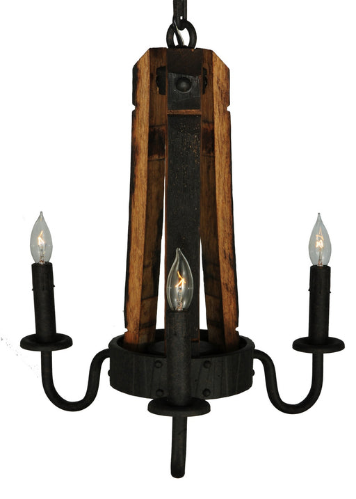 Meyda Tiffany - 133299 - Three Light Chandelier - Barrel Stave - Antique Copper