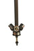 Meyda Tiffany - 133340 - Three Light Inverted Pendant Hardware - Petals - Mahogany Bronze