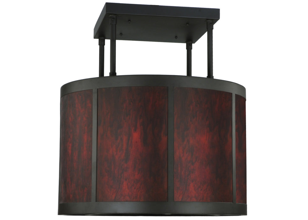 Meyda Tiffany - 133449 - Eight Light Semi-Flushmount - Cilindro - Custom,Oil Rubbed Bronze