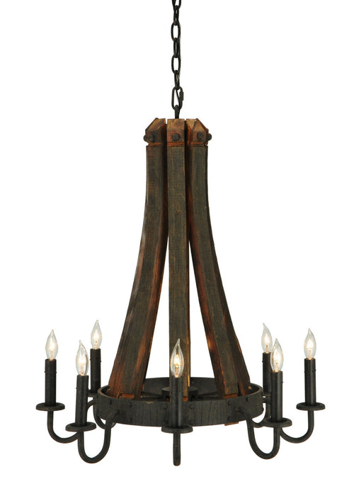 Meyda Tiffany - 133684 - Eight Light Chandelier - Barrel Stave - Rust,Custom