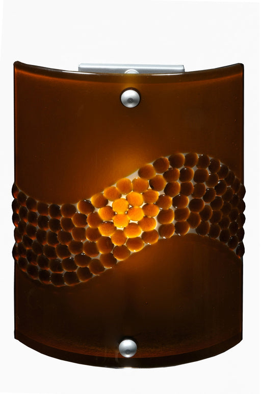Meyda Tiffany - 133700 - One Light Wall Sconce - Metro Fusion - Amber/Pebbles