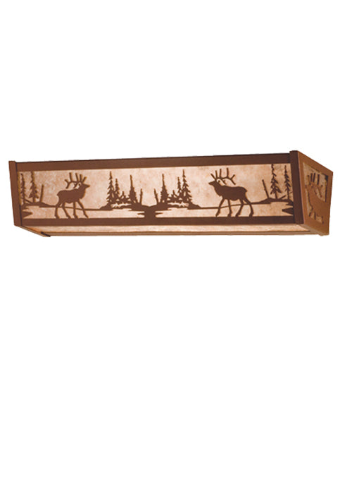 Meyda Tiffany - 81148 - Wall Sconce - Elk At Lake - Rust