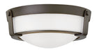 Hinkley - 3223OB-WH - Two Light Flush Mount - Hathaway - Olde Bronze with Etched White glass