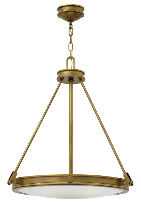 Hinkley - 3384HB - Four Light Pendant - Collier - Heritage Brass