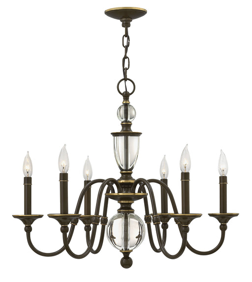 Hinkley - 4956LZ - Six Light Chandelier - Eleanor - Light Oiled Bronze