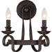 Quoizel - NBE8702RK - Two Light Wall Sconce - Noble - Rustic Black
