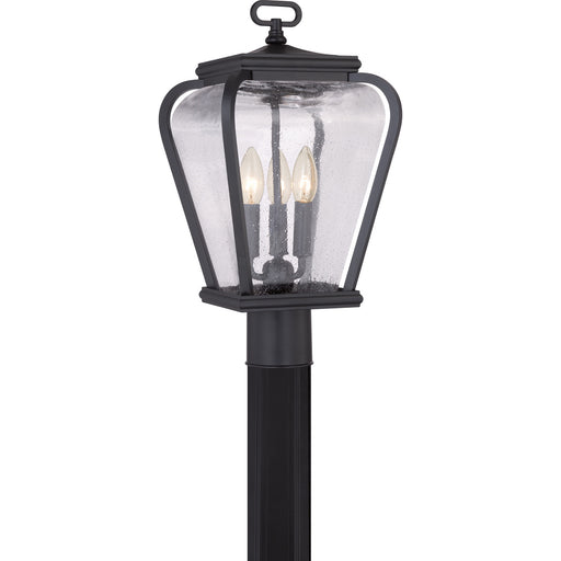 Quoizel - PRV9009K - Three Light Outdoor Post Lantern - Province - Mystic Black