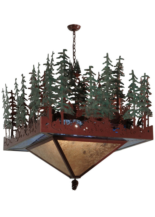 Meyda Tiffany - 137023 - Six Light Inverted Pendant - Pine Lake - Rust,Custom