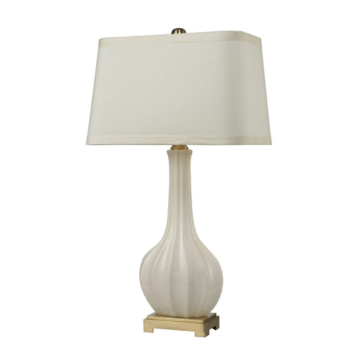 Elk Home - D2596 - One Light Table Lamp - Fluted Ceramic - Brass, White, White