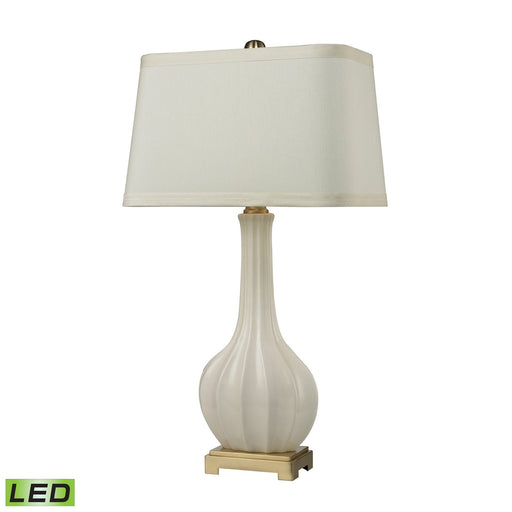 Elk Home - D2596-LED - LED Table Lamp - Fluted Ceramic - Brass, White, White