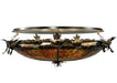 Meyda Tiffany - 137264 - Six Light Semi-Flushmount - Greenbriar Oak - Antique Copper