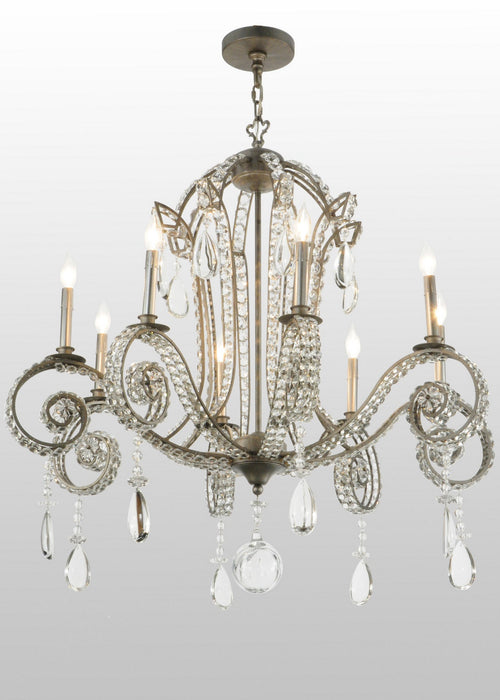Meyda Tiffany - 137323 - Eight Light Chandelier - Lucerne - Antique Copper