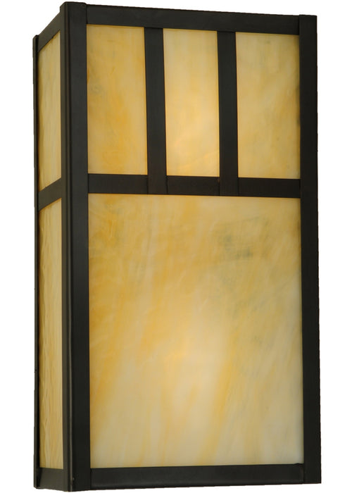Meyda Tiffany - 137475 - Two Light Wall Sconce - Hyde Park - Craftsman Brown