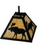 Meyda Tiffany - 138212 - One Light Mini Pendant - Lone Moose - Craftsman Brown