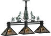 Meyda Tiffany - 138248 - Three Light Island Pendant - Winter Pine - Hand Wrought Iron