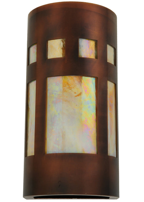 Meyda Tiffany - 139434 - One Light Wall Sconce - Sutter - Craftsman Brown,Custom,Transparent Copper
