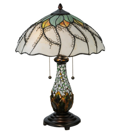Meyda Tiffany - 139604 - Two Light Table Lamp - Videira Florale - Mahogany Bronze