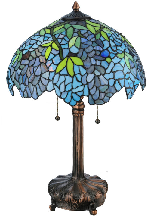 Meyda Tiffany - 139606 - Two Light Table Lamp - Tiffany Wisteria - Mahogany Bronze