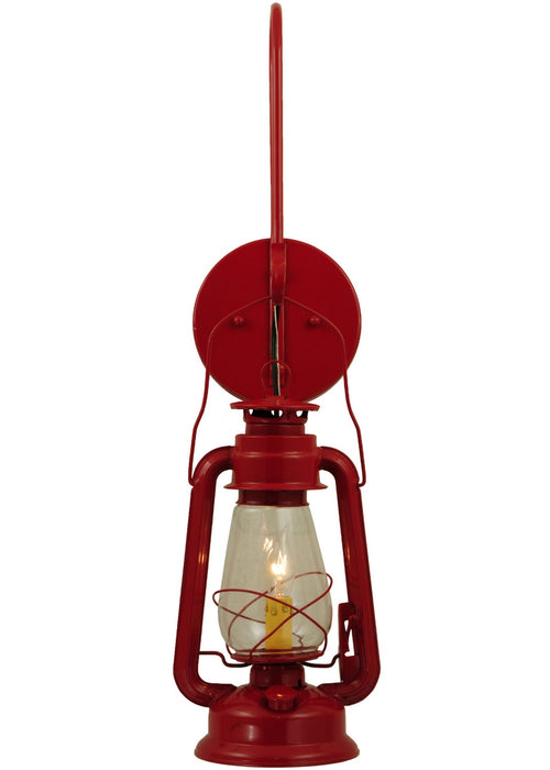 Meyda Tiffany - 139699 - One Light Wall Sconce - Miner`S Lantern - Ruby Red