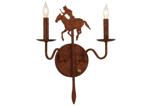 Meyda Tiffany - 140038 - Two Light Wall Sconce - Brave`S Run - Red Rust