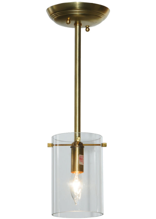 Meyda Tiffany - 140494 - One Light Semi-Flushmount - Bakersfield - Satin Brass