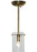 Meyda Tiffany - 140494 - One Light Semi-Flushmount - Bakersfield - Satin Brass