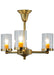 Meyda Tiffany - 140495 - Three Light Semi-Flushmount - Bakersfield - Satin Brass