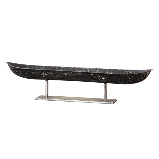 Uttermost - 19972 - Sculpture - River Boat - Aged Black w/Silver