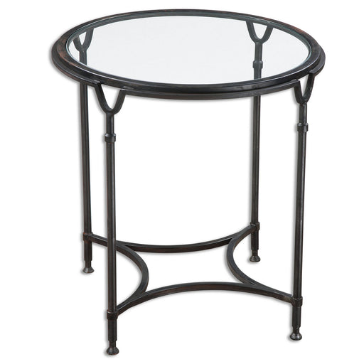 Uttermost - 24469 - Side Table - Samson - Black w/ Silver