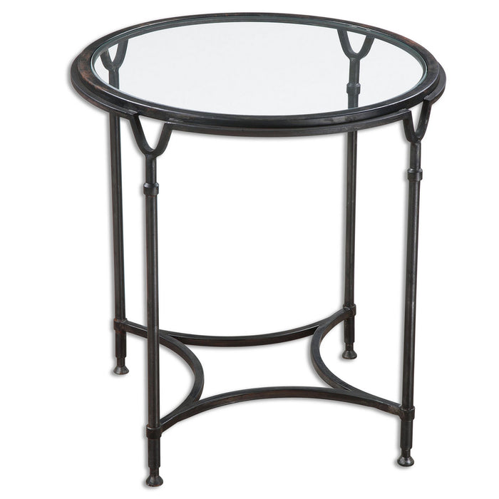 Uttermost - 24469 - Side Table - Samson - Black w/ Silver