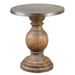 Uttermost - 24491 - Accent Table - Blythe - Aluminum/Weathered Fir Wood