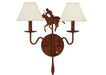 Meyda Tiffany - 140707 - Two Light Wall Sconce - Brave`S Run - Red Rust