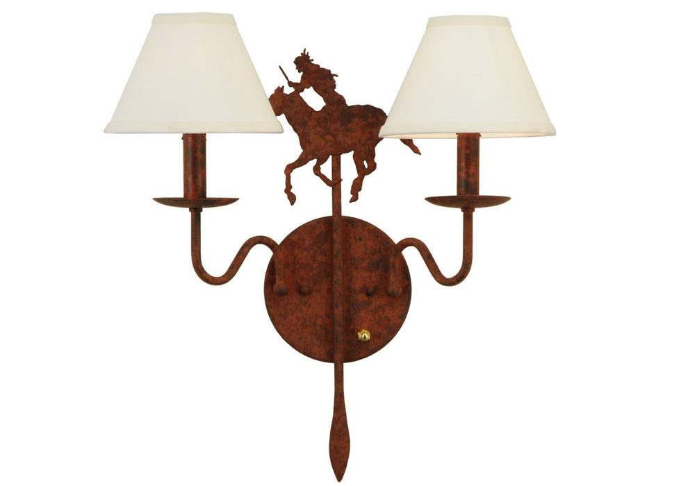 Meyda Tiffany - 140707 - Two Light Wall Sconce - Brave`S Run - Red Rust