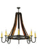 Meyda Tiffany - 140876 - Eight Light Chandelier - Barrel Stave - Natural Wood,Timeless Bronze