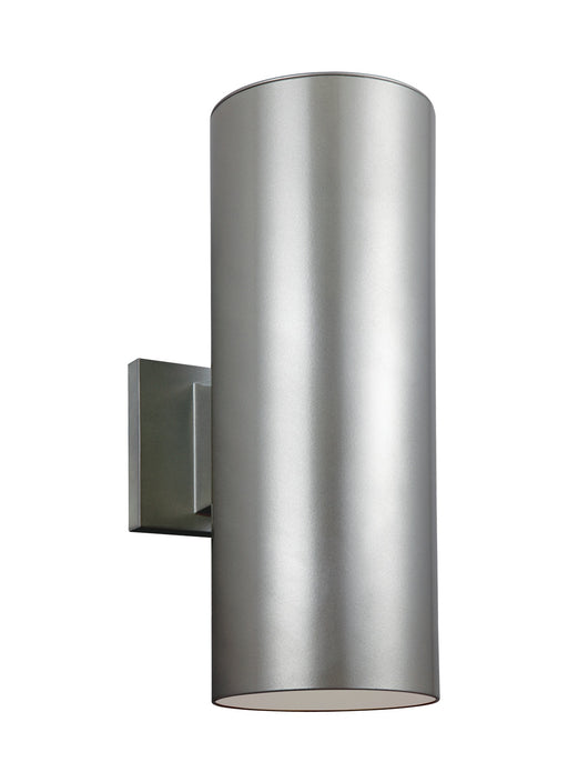 Generation Lighting - 8313802-753 - Two Light Outdoor Wall Lantern - Outdoor Cylinders - Painted Brushed Nickel