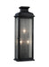 Generation Lighting - OL11102DWZ - Three Light Outdoor Wall Lantern - Pediment - Dark Weathered Zinc