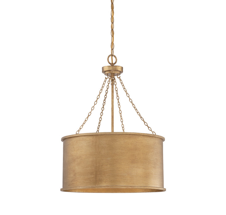 Savoy House - 7-487-4-54 - Four Light Pendant - Rochester - Gold Patina