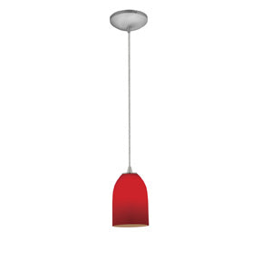 Access - 28012-1C-BS/RED - One Light Pendant - Champagne - Brushed Steel