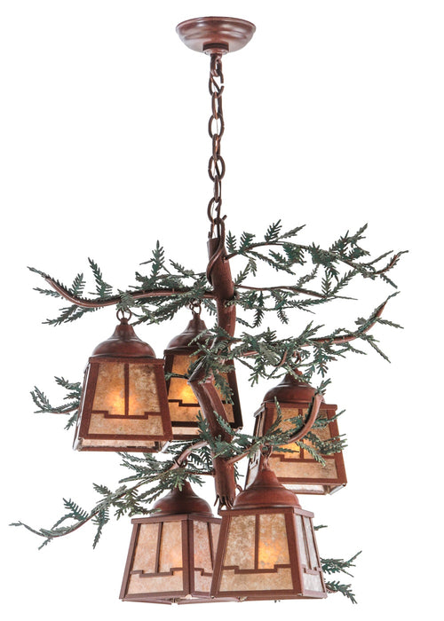 Meyda Tiffany - 142072 - Five Light Chandelier - Pine Branch - Rust