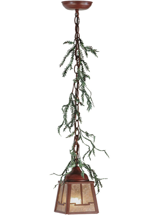 Meyda Tiffany - 142074 - One Light Mini Pendant - Pine Branch - Rust