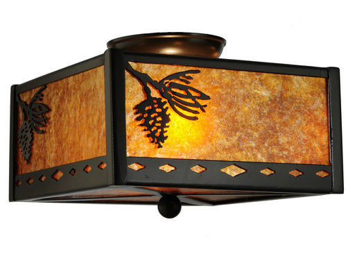 Meyda Tiffany - 142265 - Two Light Flushmount - Balsam Pine - Timeless Bronze