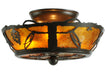 Meyda Tiffany - 142266 - Three Light Flushmount - Whispering Pines - Timeless Bronze