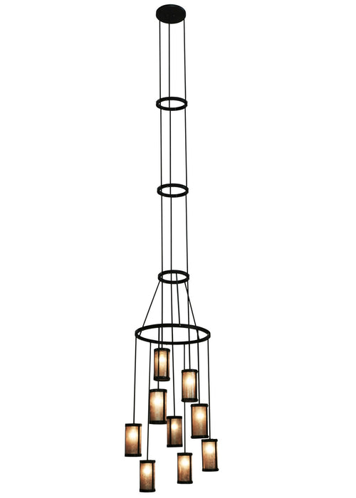 Meyda Tiffany - 142437 - Nine Light Chandelier - Cartier - Mahogany Bronze