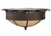 Meyda Tiffany - 142491 - Four Light Flushmount - Crowne - Rust,Wrought Iron