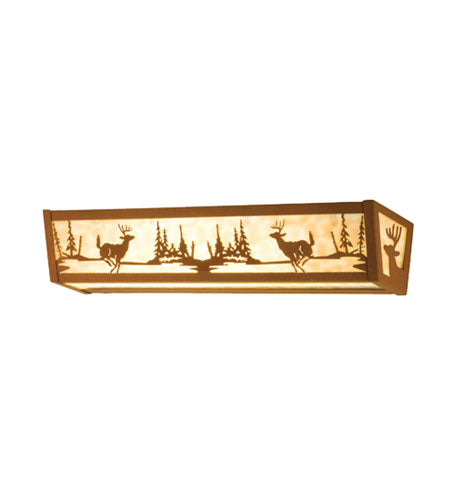 Meyda Tiffany - 14263 - Four Light Vanity - Deer At Lake - Earth