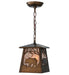 Meyda Tiffany - 142753 - One Light Mini Pendant - Bear At Dawn - Antique Copper